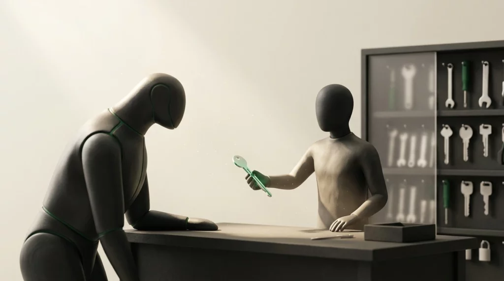Least privilege in practice: the agent is handed exactly one tool, and the rest stay locked away.